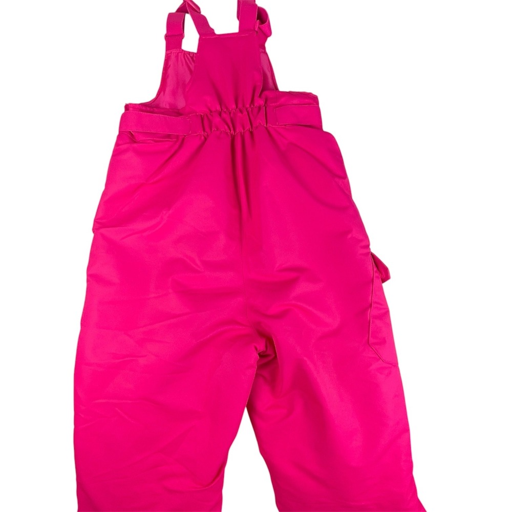 Swiss Tech Girls L 10-12 Pink Insulated Snow Bib Ski Pants Overalls - Picture 3 of 11